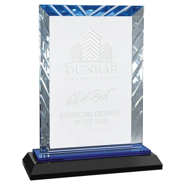 7" Rectangle Accent Glass on Black Base - 7" Rectangle Accent Glass on Black Base - Image 0 of 3