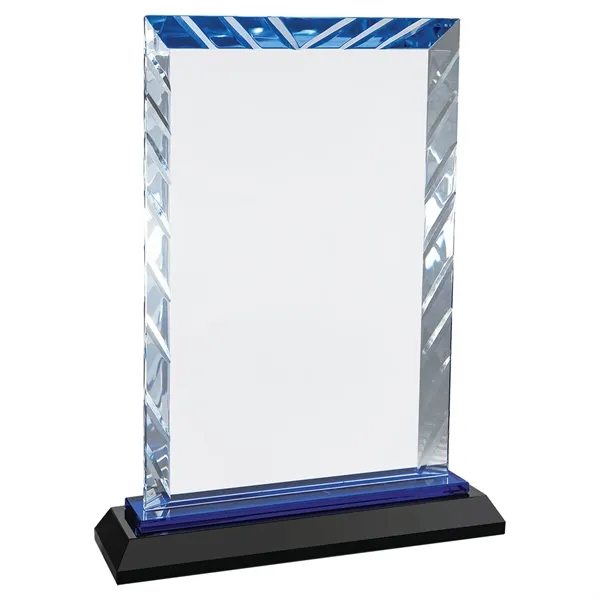 8" Rectangle Accent Glass on Black Base - 8" Rectangle Accent Glass on Black Base - Image 2 of 3
