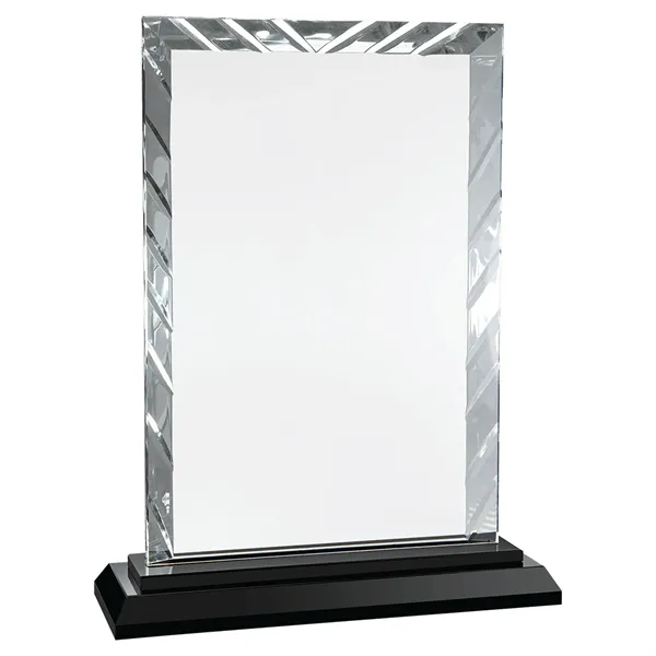 9" Rectangle Accent Glass on Black Base - 9" Rectangle Accent Glass on Black Base - Image 1 of 3
