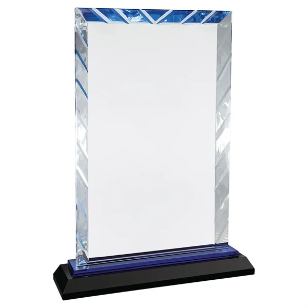 9" Rectangle Accent Glass on Black Base - 9" Rectangle Accent Glass on Black Base - Image 2 of 3