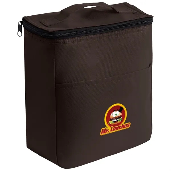 Non-woven Food Safe Foil Lining Lunch Bag w/ Zipper closure