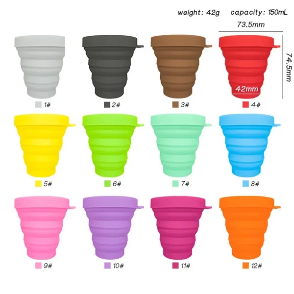 5oz Collapsible Silicone Cup - 5oz Collapsible Silicone Cup - Image 1 of 15