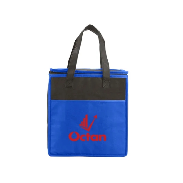 Two-Tone Flat Top Insulated Non-Woven Shopping... - Two-Tone Flat Top Insulated Non-Woven Shopping... - Image 0 of 5