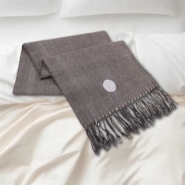 Herringbone Lambswool Scarf - Herringbone Lambswool Scarf - Image 2 of 2