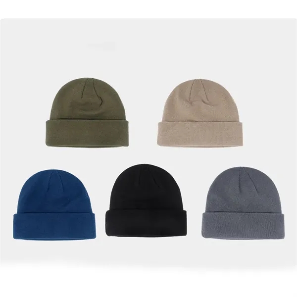 Knitted Hat With Blank Logo Can Be Embroidered - Knitted Hat With Blank Logo Can Be Embroidered - Image 1 of 5