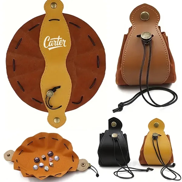 Vintage PU leather pull-out design storage bag - Vintage PU leather pull-out design storage bag - Image 0 of 4