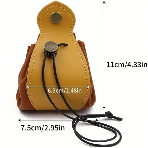 Vintage PU leather pull-out design storage bag - Vintage PU leather pull-out design storage bag - Image 1 of 4