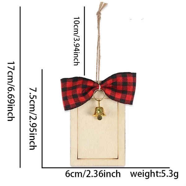 Christmas Wooden Message Board Pendant - Christmas Wooden Message Board Pendant - Image 1 of 6