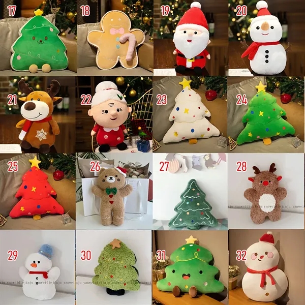 Christmas Holiday Throw Pillow Sofa Decoration Doll - Christmas Holiday Throw Pillow Sofa Decoration Doll - Image 4 of 6