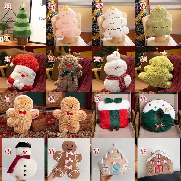 Christmas Holiday Throw Pillow Sofa Decoration Doll - Christmas Holiday Throw Pillow Sofa Decoration Doll - Image 5 of 6