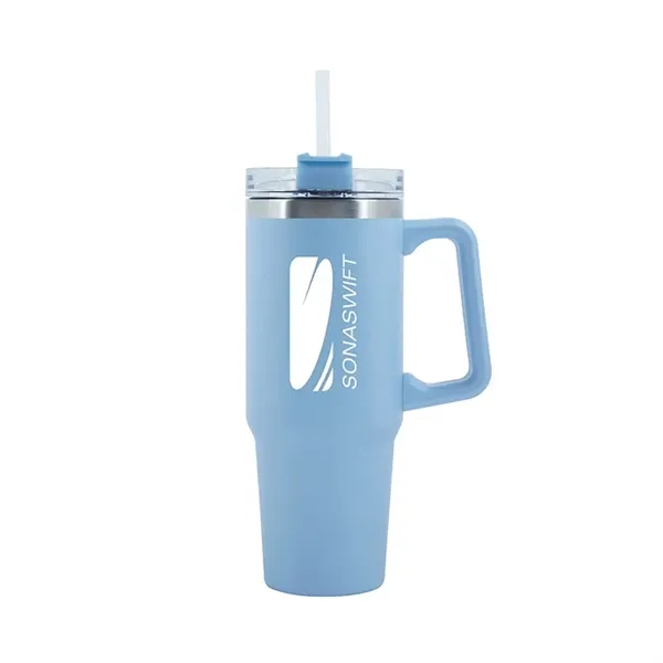 Lyon 30 oz. Double Wall Stainless Steel Travel Mug - Lyon 30 oz. Double Wall Stainless Steel Travel Mug - Image 4 of 7