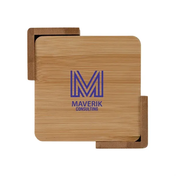 Brandon IV 4-Piece Bamboo Coaster Set - Brandon IV 4-Piece Bamboo Coaster Set - Image 0 of 9