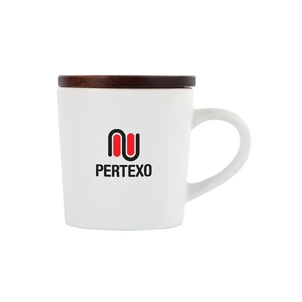 Copenhagen 16 oz. Ceramic Mug w/ Wood Lid - Copenhagen 16 oz. Ceramic Mug w/ Wood Lid - Image 7 of 21