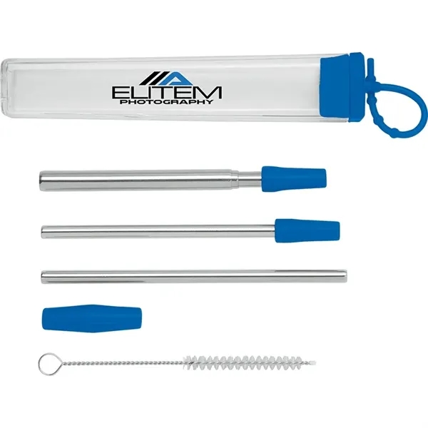 Cosmopolitan 7-Piece, 2-Straw Stainless Steel Set - Cosmopolitan 7-Piece, 2-Straw Stainless Steel Set - Image 3 of 6