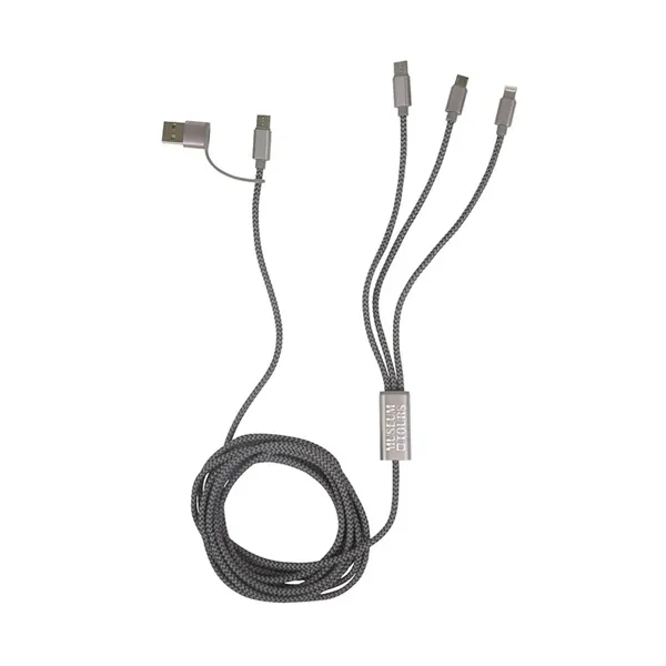 Custom Virgo 9' RPET 5-in-1 Charging Cable