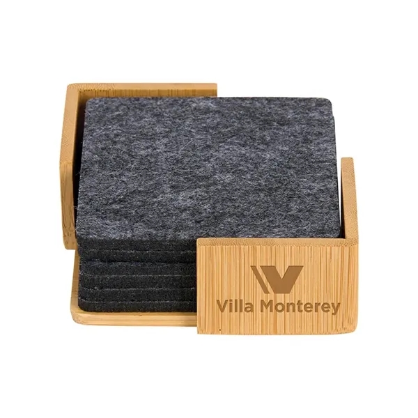 Custom Redmond 6pc Recycled Felt Coaster Set
