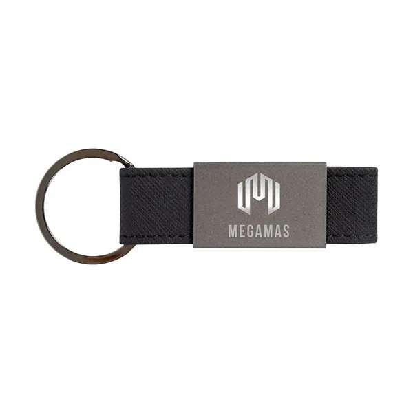 Boyd Aluminum & Leatherette Keyring - Boyd Aluminum & Leatherette Keyring - Image 1 of 9
