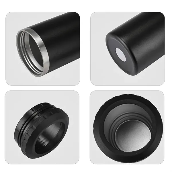 16oz  Insulated Stainless Steel  Slim Can Cooler with 2 lids - 16oz  Insulated Stainless Steel  Slim Can Cooler with 2 lids - Image 3 of 14