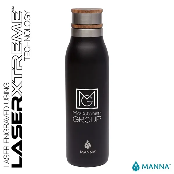 Manna™ 18 oz. Ascend Stainless Steel Water Bottle w/ Acac... - Manna™ 18 oz. Ascend Stainless Steel Water Bottle w/ Acac... - Image 0 of 4