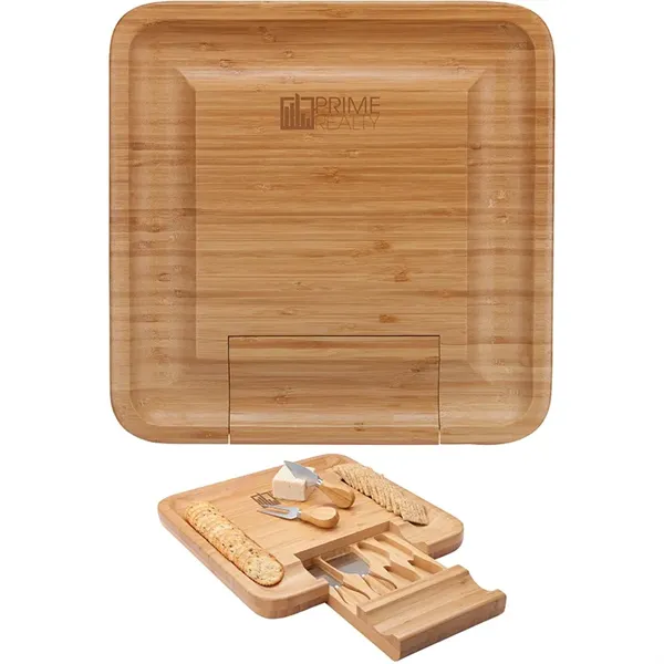 Lorenzi 4-Piece Bamboo Cheese Tray - Lorenzi 4-Piece Bamboo Cheese Tray - Image 1 of 5