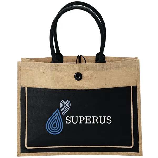 Custom Camden Natural Jute Tote