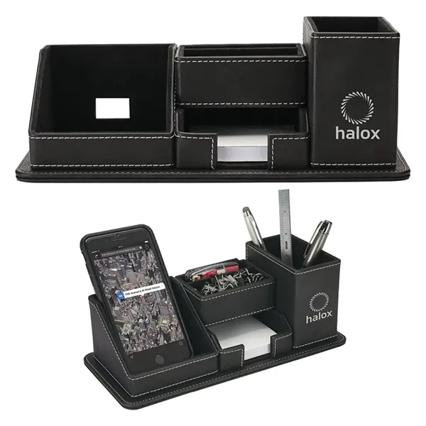Custom Oxford Desk Organizer w/Phone Holder