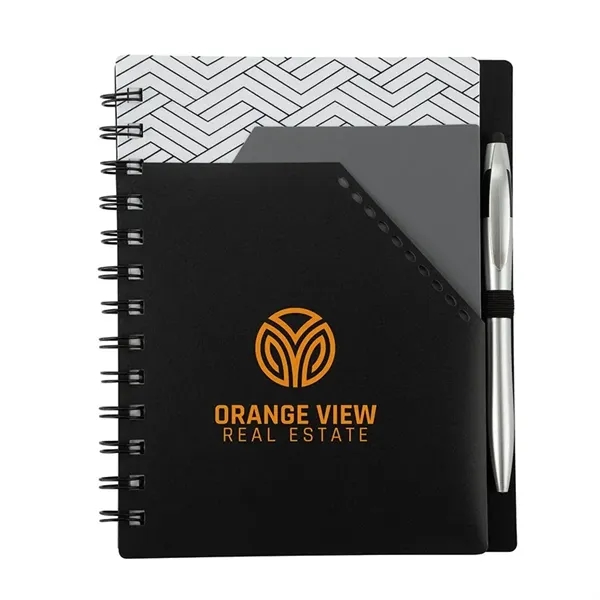 Custom Trapezoid Junior Notebook w/ Stylus Pen