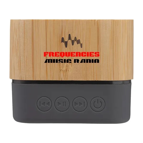 Custom Cadence Bamboo Wireless Light-Up Speaker