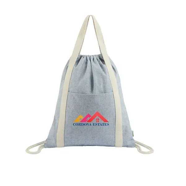 Renew II 9 oz. Recycled Cotton Drawstring Bag - Renew II 9 oz. Recycled Cotton Drawstring Bag - Image 2 of 2
