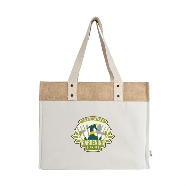 Sophia Canvas Tote With Jute Trim - Sophia Canvas Tote With Jute Trim - Image 1 of 1