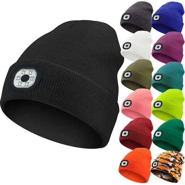 Unisex LED Beanie Hat - Unisex LED Beanie Hat - Image 0 of 9
