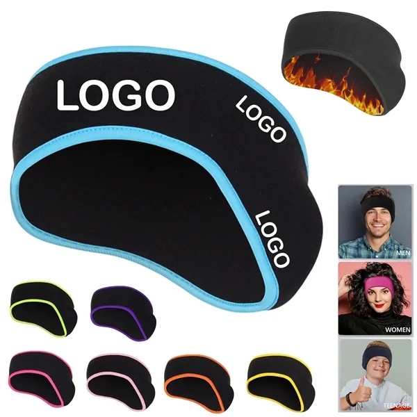 Fleece Sports Headband With Windproof Ear Warmer - Fleece Sports Headband With Windproof Ear Warmer - Image 0 of 8