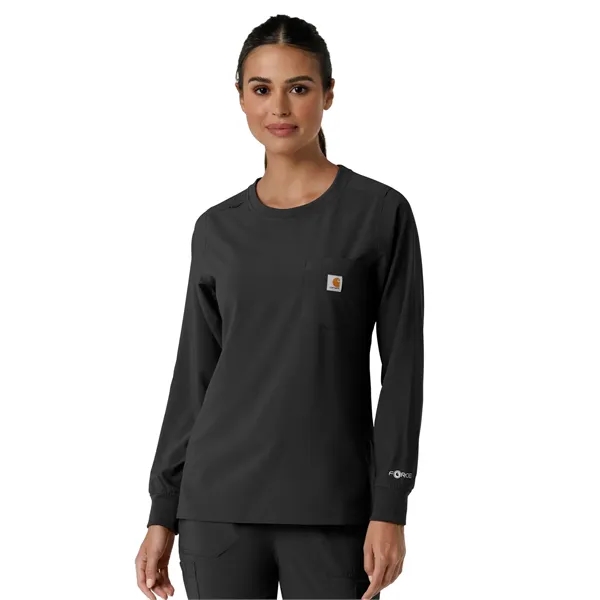 Carhartt Scrubs - Women's One-Pocket Crew Neck Long Sleev... - Carhartt Scrubs - Women's One-Pocket Crew Neck Long Sleev... - Image 0 of 20