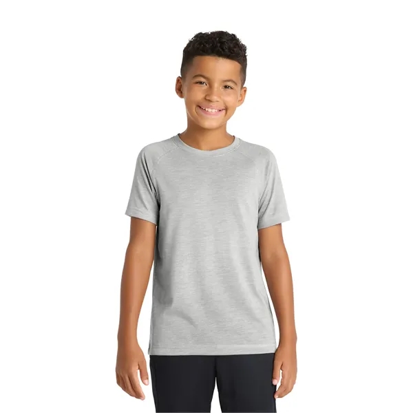 Sport-Tek Youth PosiCharge Tri-Blend Wicking Raglan Tee. - Sport-Tek Youth PosiCharge Tri-Blend Wicking Raglan Tee. - Image 9 of 24