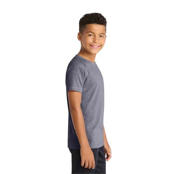 Sport-Tek Youth PosiCharge Tri-Blend Wicking Raglan Tee. - Sport-Tek Youth PosiCharge Tri-Blend Wicking Raglan Tee. - Image 17 of 24