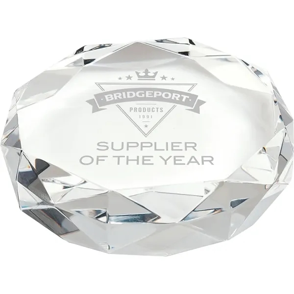 Rimini Gem Cut Crystal Paperweight