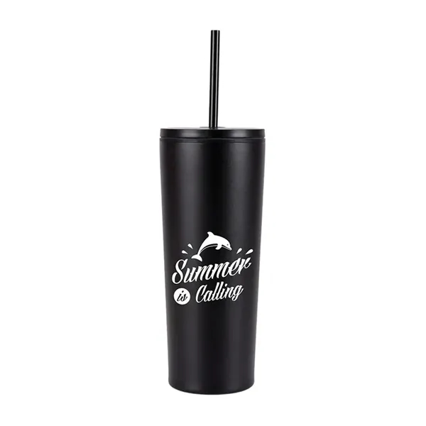 Custom Bayard 24 oz. Double Wall Steel/PP Liner Straw Tumbler