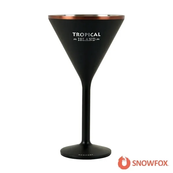Snowfox® 8 oz. Double Wall Steel Stemmed Martini Glass