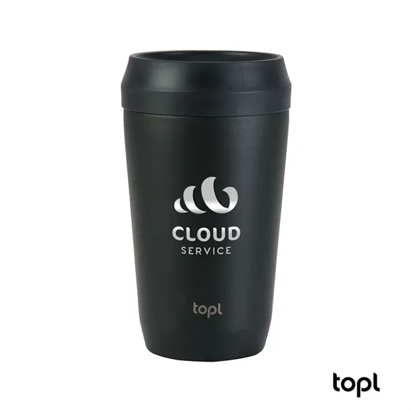 Custom TOPL® 12 oz. Double Wall, Recycled Stainless Steel 360deg...