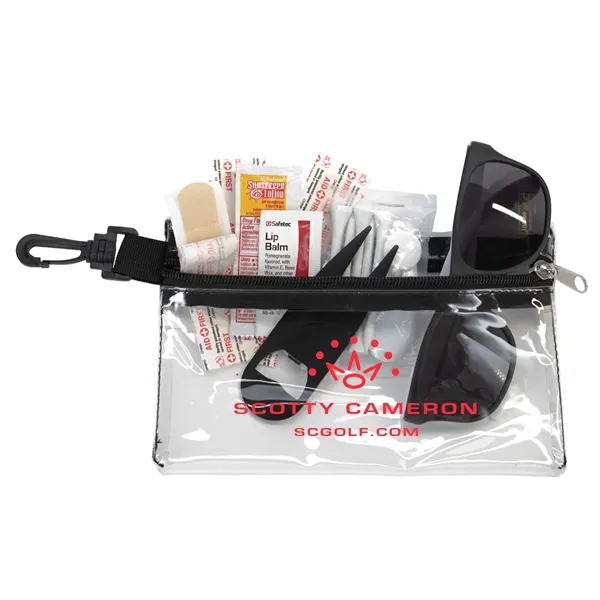 16 Piece Golf Kit in Supersized Zipper Pack Components inser
