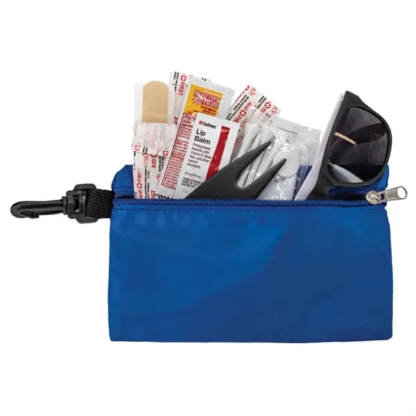 16 Piece Golf Kit in Supersized Zipper Pack Components inser