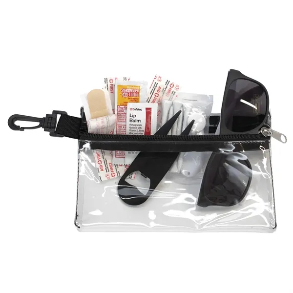 16 Piece Golf Kit in Supersized Zipper Pack Components inser