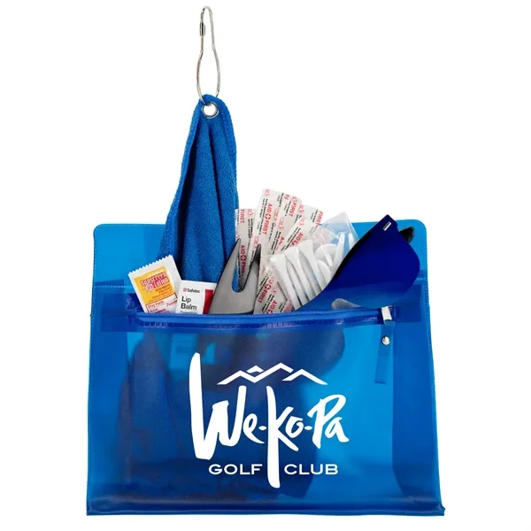 17 Piece Golf Kit in Travel Pack with Components inserted in
