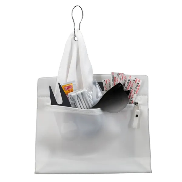 17 Piece Golf Kit in Travel Pack with Components inserted in