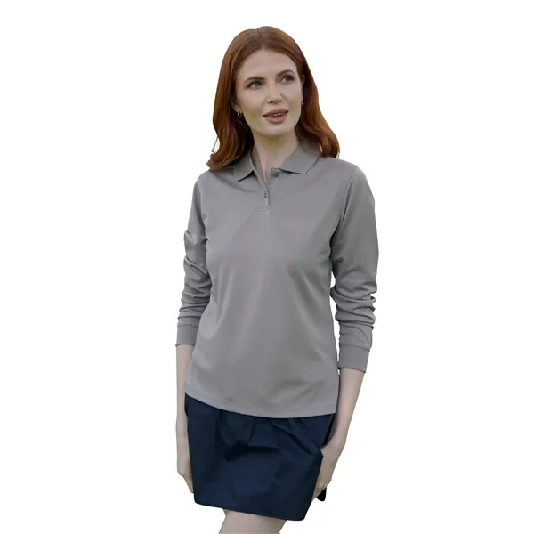 Women's Omega Long Sleeve Solid Mesh Tech Polo - Women's Omega Long Sleeve Solid Mesh Tech Polo - Image 5 of 24
