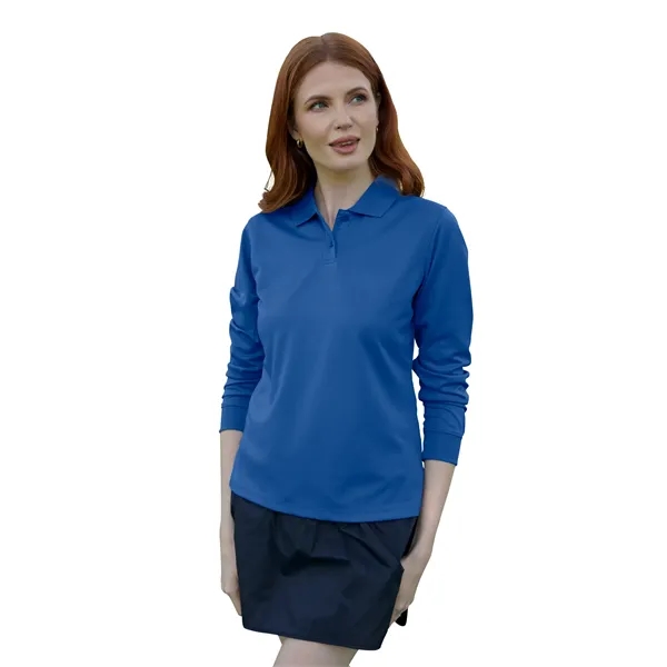 Women's Omega Long Sleeve Solid Mesh Tech Polo - Women's Omega Long Sleeve Solid Mesh Tech Polo - Image 15 of 24