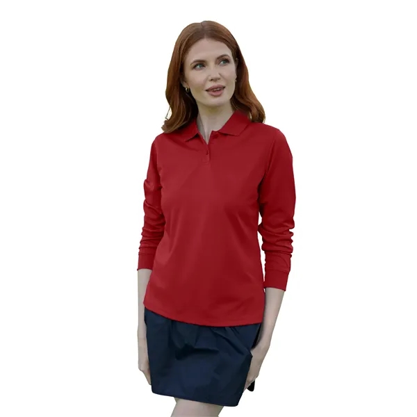 Women's Omega Long Sleeve Solid Mesh Tech Polo - Women's Omega Long Sleeve Solid Mesh Tech Polo - Image 20 of 24