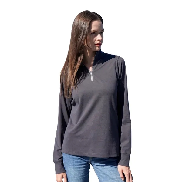 Women's Grid  1/4 Zip Pullover - Women's Grid  1/4 Zip Pullover - Image 6 of 14