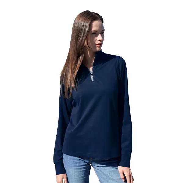 Women's Grid  1/4 Zip Pullover - Women's Grid  1/4 Zip Pullover - Image 12 of 14