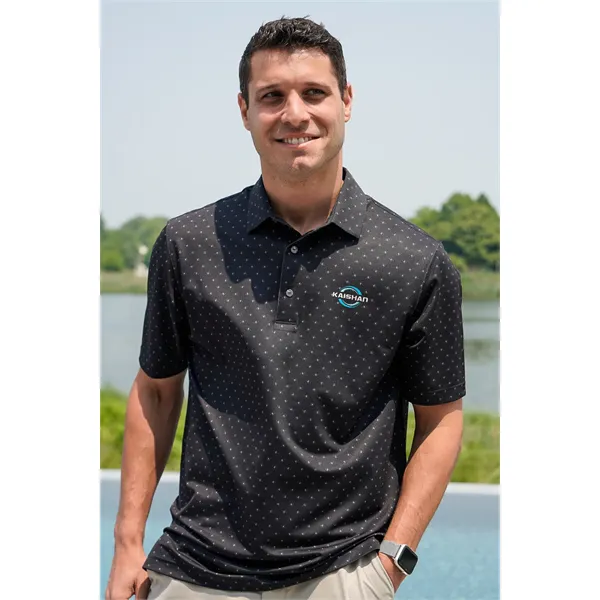 Greg Norman Micro Pique Spinner Print Polo - Greg Norman Micro Pique Spinner Print Polo - Image 0 of 4